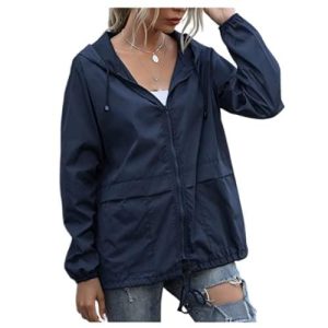 41mYKj3wrnL.jpg Rain Jackets for Women Waterproof Lightweight Hooded Rain Coats for Hiking Travel Outdoor Windbreaker Travel Jacket