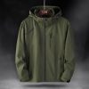 Men&Women Waterproof Softshell Jacket Hunting Camping Windbreaker Outdoor Coat Tactical Clothing Outwear s9 Red XXL