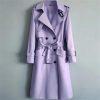 511gbWDD3SL.jpg Women Elegant Long Coats And Jackets Lapel Belted Trench Coat Office Windbreaker Outerwear