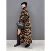 514cBzr-LAL.jpg Women Leopard Long Coats And Jackets V-Neck Single Breasted Winter Trench Coat Loose Windbreaker Outerwear