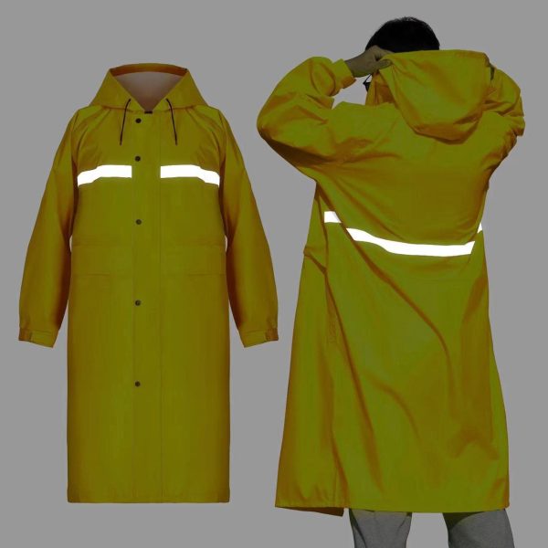 Long Hooded Raincoat Safety Waterproof Emergency Rain Jacket Poncho for Men Women Adults