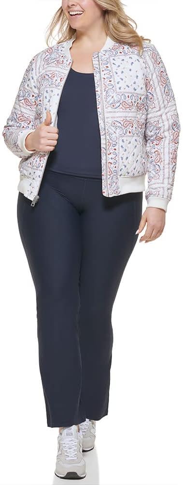 51EkFw7qJeL.jpg Women's Diamond Quilted Bomber Jacket (Regular & Plus Size)