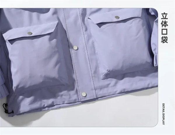 Men And Women Outdoor Sports 3-In-1 Storm Jacket Couples Waterproof Windproof Ski Mountaineering Jacket