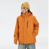 Women's Windproof and Waterproof Jacket 3-in-1 Insulated Shells Raincoat Interchange Jacket with Hood Outdoor Hiking