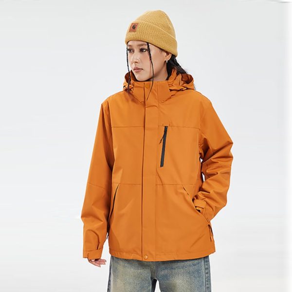 Women's Windproof and Waterproof Jacket 3-in-1 Insulated Shells Raincoat Interchange Jacket with Hood Outdoor Hiking