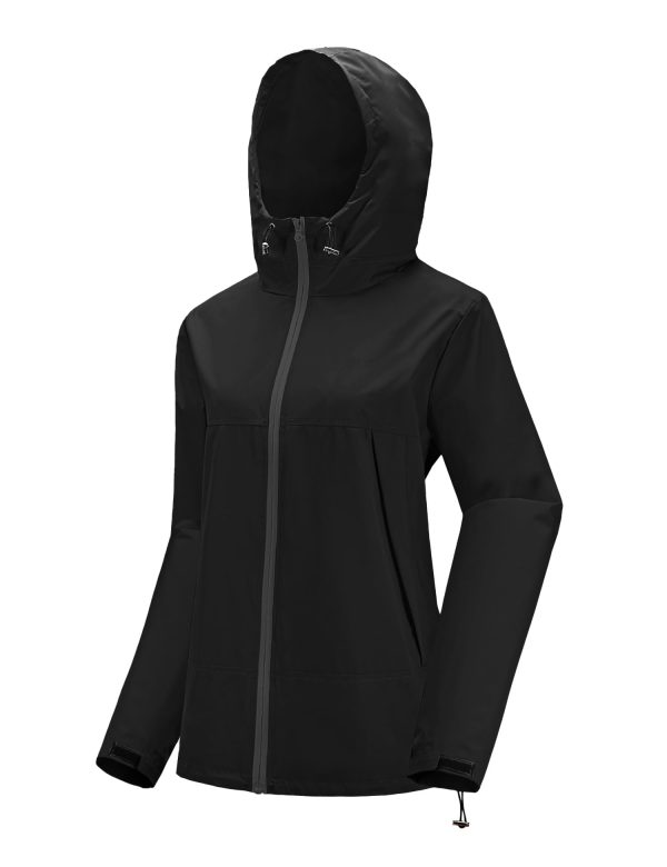51kz5jhkBcL.jpg Rain Jacket Women Waterproof Lightweight Raincoat Lined Outdoor Hooded Windbreaker