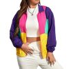 51pFmjNWvgL.jpg 80s & 90s Retro Windbreaker Jacket - Unisex Color Block Party Jacket