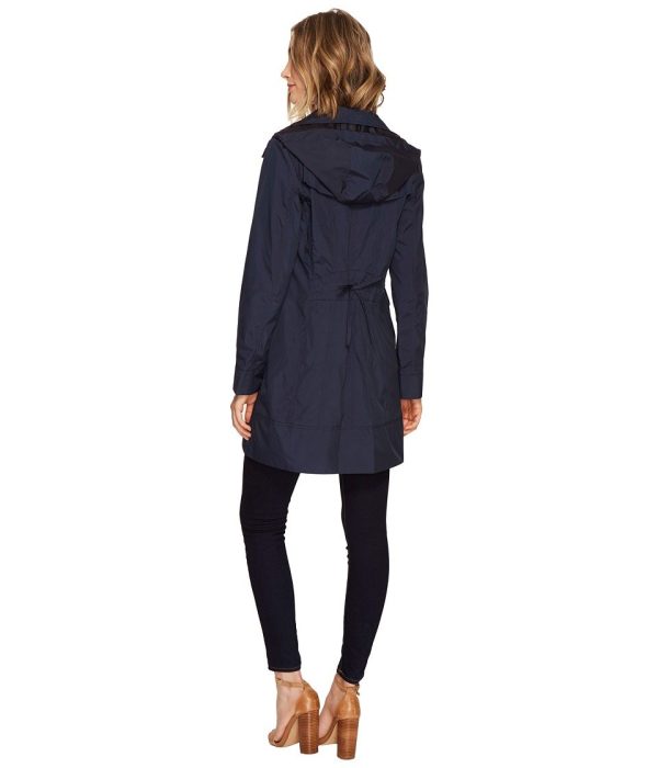 Women's Packable Hooded Rain Jacket with Bow