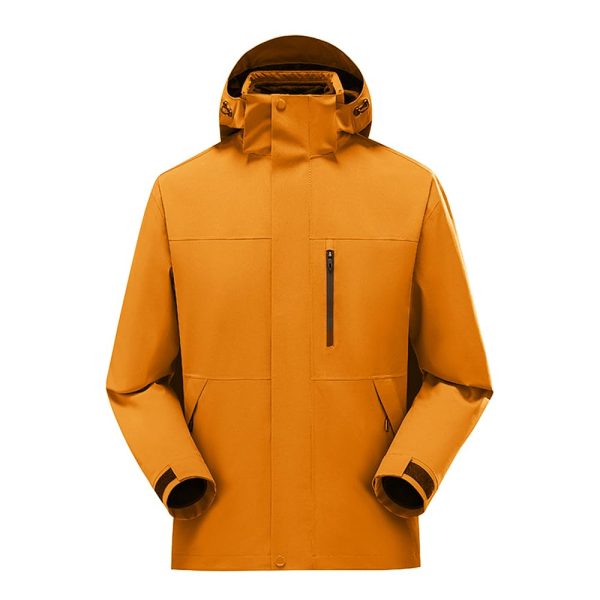 Women's Windproof and Waterproof Jacket 3-in-1 Insulated Shells Raincoat Interchange Jacket with Hood Outdoor Hiking