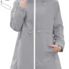 Waterproof Rain Jacket Women Lightweight Raincoat for Women Packable Hooded Windbreaker for Outdoor Travel Hiking