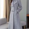 611H-LL2whL.jpg Women's Chic Shawl Collar Work Double Breasted Maxi Long Wool Pea Coat