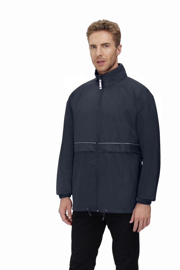 Men's Rain Jacket Cycling Running Jackets Waterproof Raincoat with Hood Windbreaker Hiking Jacket Rain Coat