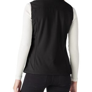 Women's Lightweight Softshell Vest Windproof Fleece Lined Zip Up Sleeveless Jacket for Running Hiking Golf