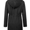 Raincoat Women Waterproof Long Hooded Trench Coats Lined Windbreaker Travel Jacket S-XXL