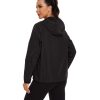 Waterproof Raincoat with Hood Windbreaker Rain Jacket for Women Zipper Lightweight Hiking Outdoor