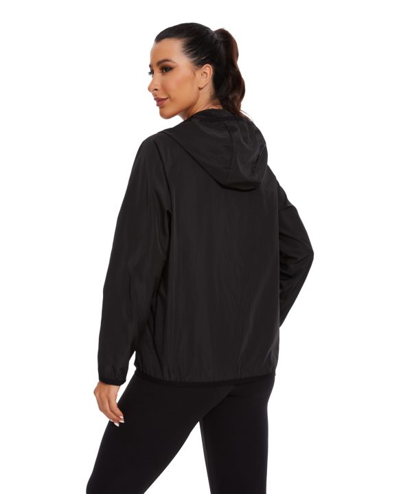 Waterproof Raincoat with Hood Windbreaker Rain Jacket for Women Zipper Lightweight Hiking Outdoor