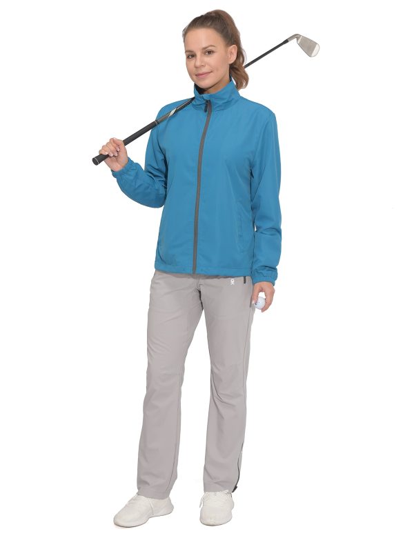 61NUxdTNPxL.jpg Women's Lightweight Windbreaker Jacket Breathable Windproof Jacket Hiking Running Golf UPF50+