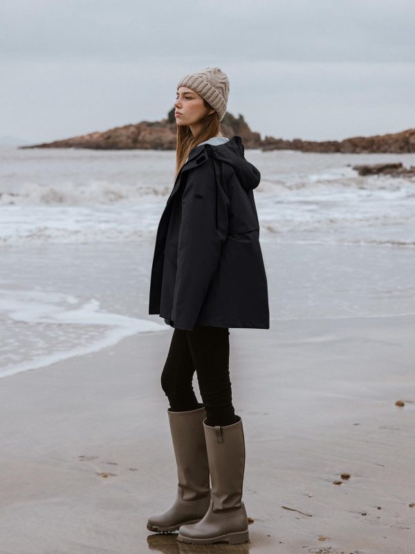 Hard Shell Rain Jacket with Hood for Women - Lightweight Outdoor Waterproof and Windbreaker Rain Coat