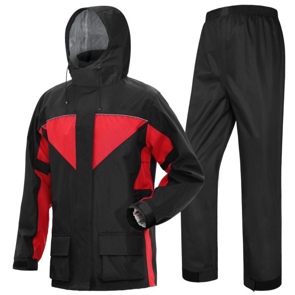 Motorcycle Rain Suit for Men and Women Waterproof Anti-storm Raincoat High Visibility Rain Gear