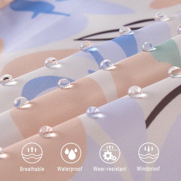 Women Waterproof Lightweight Rain Jacket Outdoor Hooded Raincoat