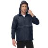 Men's Rain Jacket Cycling Running Jackets Waterproof Raincoat with Hood Windbreaker Hiking Jacket Rain Coat