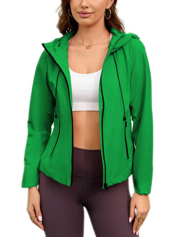 Womens Rain Jacket Waterproof Packable Raincoat with Hood for Travel Outdoor Active Windbreaker Jacket