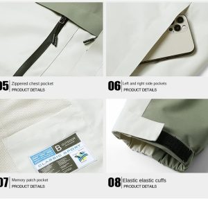 61eUVm1M-uL.jpg Men Women Lightweight Outdoor Raincoat Windproof Waterproof Outerwear Windbreaker Hood Jacket