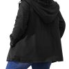 61jeQPaeEL.jpg Plus Size Rain Jacket for Women Lightweight Waterproof Fleece Lined Jacket Hooded Windbreaker Coat