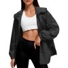 Women Rain Jacket with Hood Lightweight Rain Coats for Women Trench Waterproof Windbreaker With Back Pockets