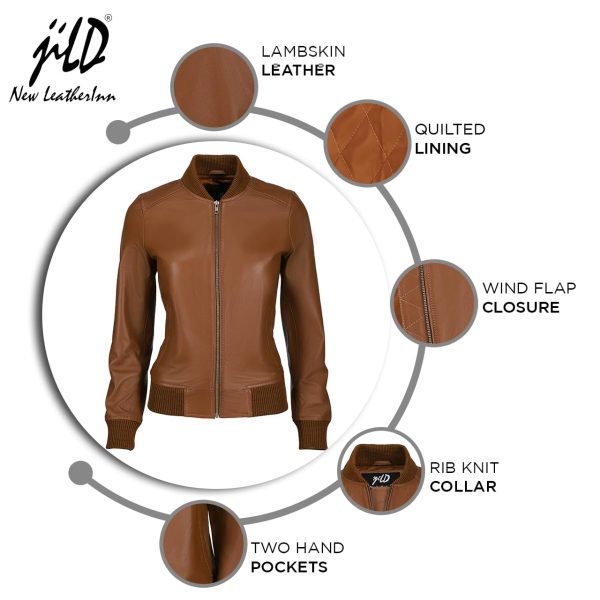 61nfqiUxuqL.jpg Classical Varsity Style Leather Jacket Women - Casual Fashion Windbreaker Moto Biker Genuine Leather Bomber Jacket Women