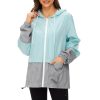 61uKxZWrZkL.jpg Lightweight Rain Jacket Women Raincoat for Women Packable Rain Coat Windbreaker Rain Jackets Waterproof with Hood