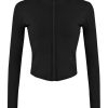 Women's Full Zip Seamless Workout Jacket Running Yoga Slim Fit Track Jacket