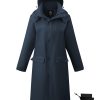 61wHcO7oJDL.jpg Long Rain Coat for Women Waterproof Raincoat with Hood Full Length Windbreaker Packable Trench Rain Jacket