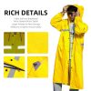 Long Hooded Raincoat Safety Waterproof Emergency Rain Jacket Poncho for Men Women Adults