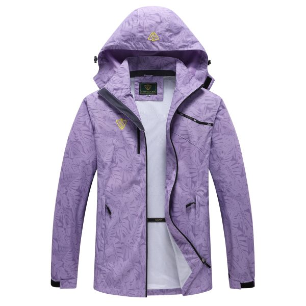 71-V7QbHPwL.jpg Women's Waterproof Rain Jacket,Lightweight Windproof Full Zip Women's Packable Fall Raincoat Windbreaker with Hood