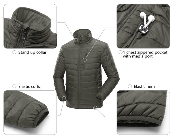 Men's Puffer Jacket Lightweight Packable Winter Jacket