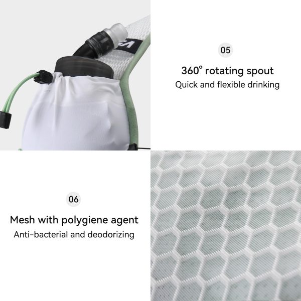 FUGA AIR 8 Ⅳ Running Hydration Vest Hydration Pack Lightweight with Two TPU Water Bladders for Women Men Trail Cycling Hiking