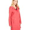 Women's Packable Hooded Rain Jacket with Bow