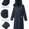 716ZhV3roL.jpg Long Rain Coat for Women Waterproof Raincoat with Hood Full Length Windbreaker Packable Trench Rain Jacket