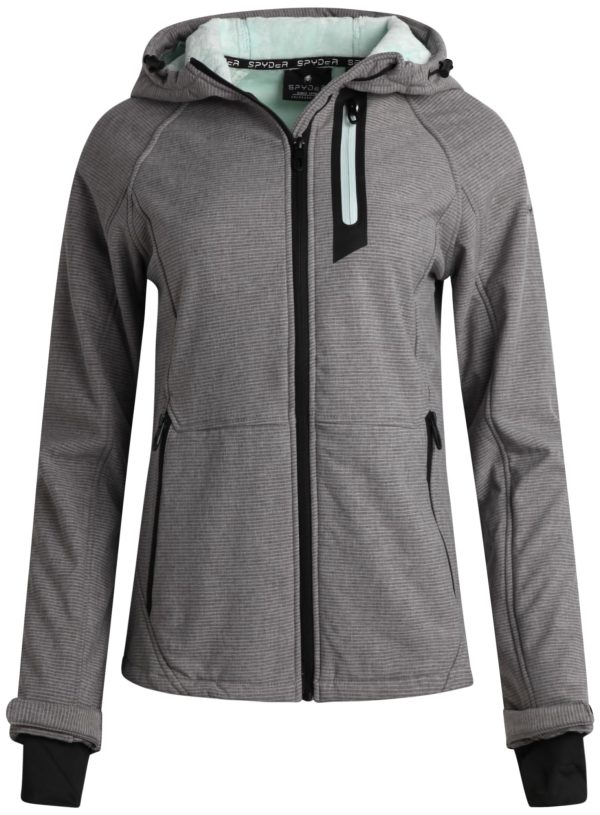 717mVOuOT1L.jpg Womens Softshell Jacket - Lightweight Water Resistant Terry Fleece Zip Up Jacket Womens Windbreaker for Hiking (S-XL)