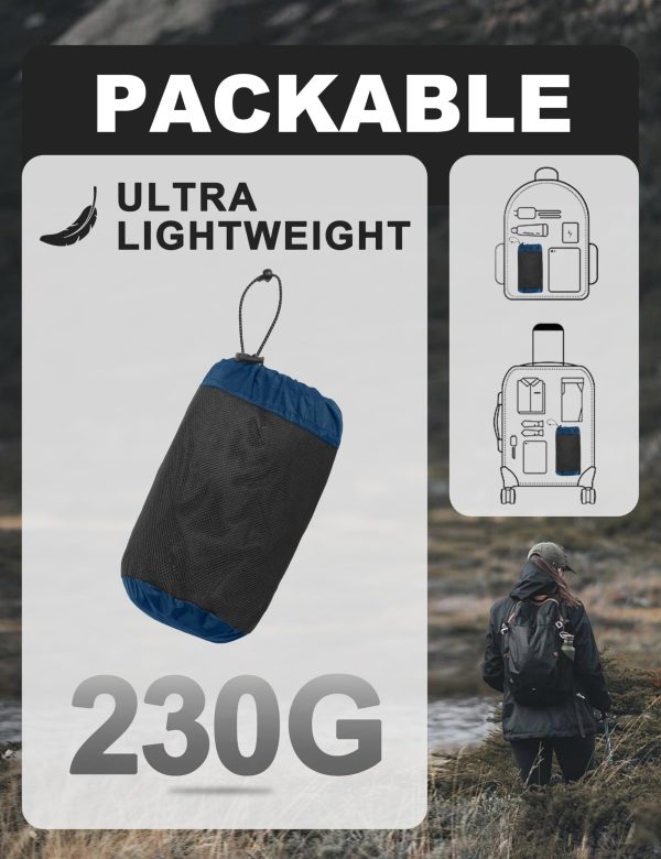 Women's Packable Rain Jacket Waterproof Lightweight Rain Coat with Hood for Golf Cycling Hiking