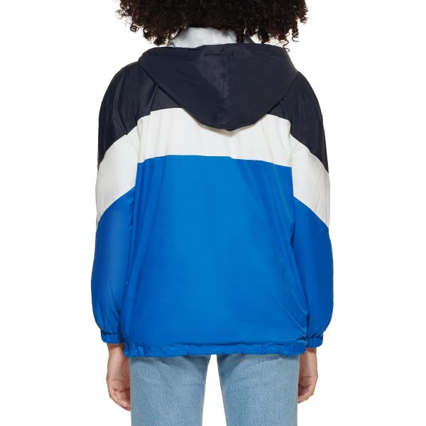 Women's Nylon Color Block Windbreaker