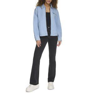 Women's Zip Up Utility Jacket with Collar