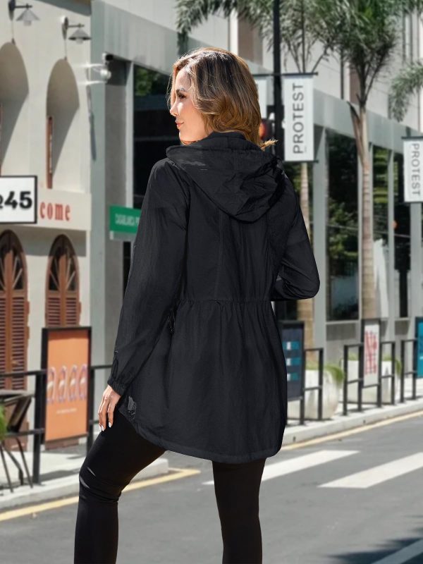 71IeUjLfLDL.jpg Rain Jacket Women Lightweight Waterproof Windbreaker Jacket Women Packable Raincoat with Pockets S-XXL