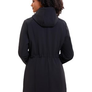 Women's Waterproof Fleece Lined Softshell Jacket Hooded Breathable Windbreaker Rain Jacket