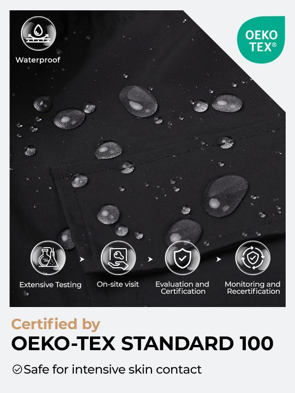 Women's Long Rain Jacket Waterproof Rain Coat with Hood Outdoor Light Raincoats Windbreaker