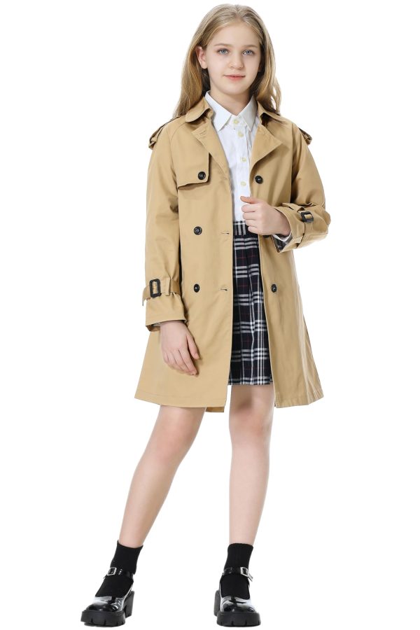 Girls & Women's Rain Jackets Waterproof Hooded Trench Coat,3 Years - Women 2XL