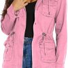 71NjJq7Kn0L.jpg Casual Jackets for Women Long Sleeve Lightweight Outwear Bomber Coats with Pockets