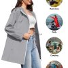 Waterproof Rain Jacket Women Lightweight Raincoat for Women Packable Hooded Windbreaker for Outdoor Travel Hiking