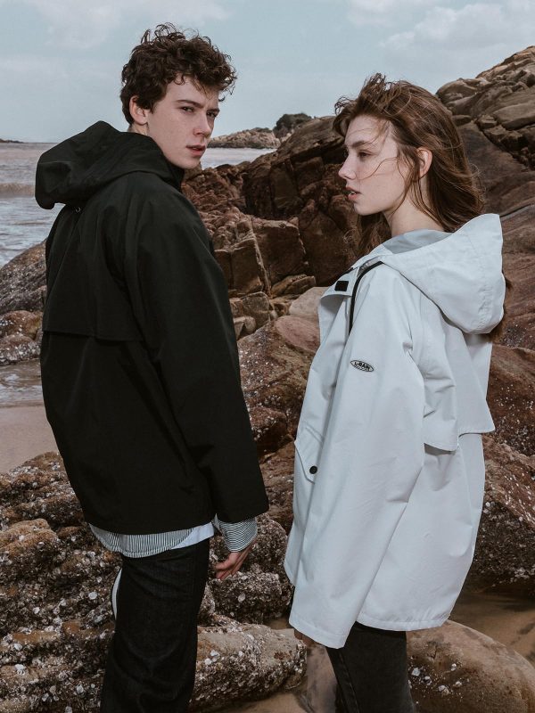 Hard Shell Rain Jacket with Hood for Women - Lightweight Outdoor Waterproof and Windbreaker Rain Coat